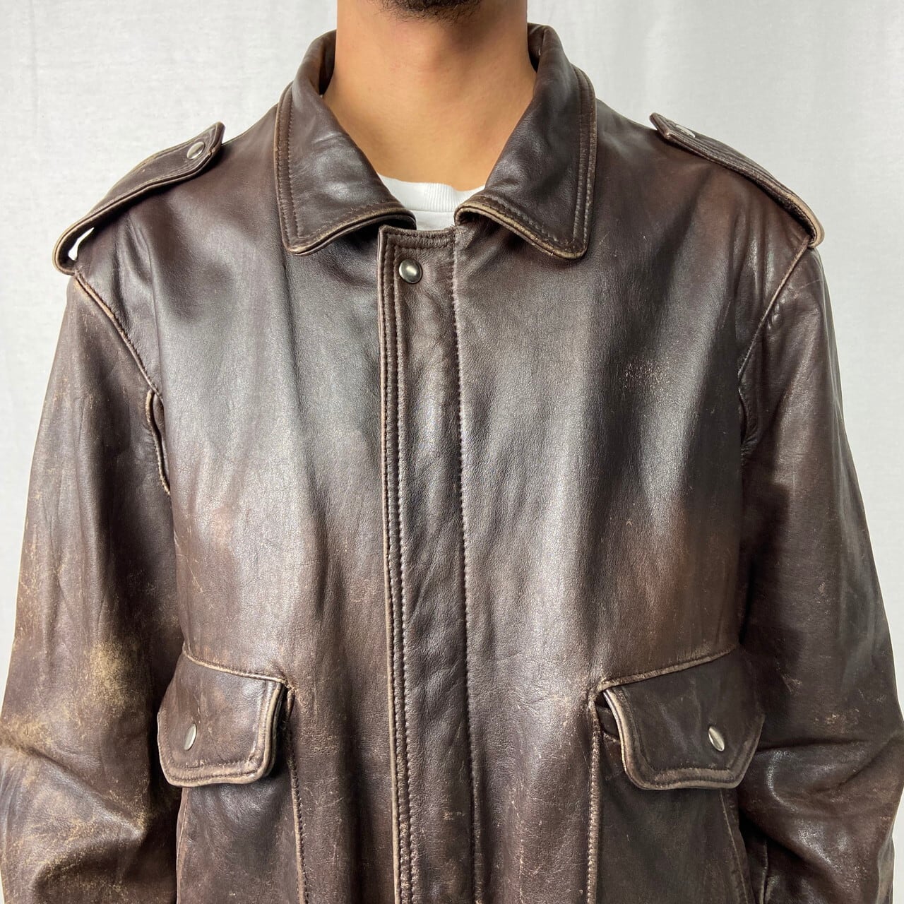 90年代 G-1 タイプ フライトジャケット レザージャケット メンズ2XL 