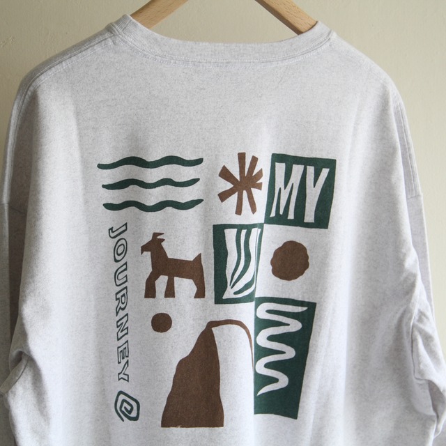 PHEENY   Printed long sleeve tee " Journey " #free size