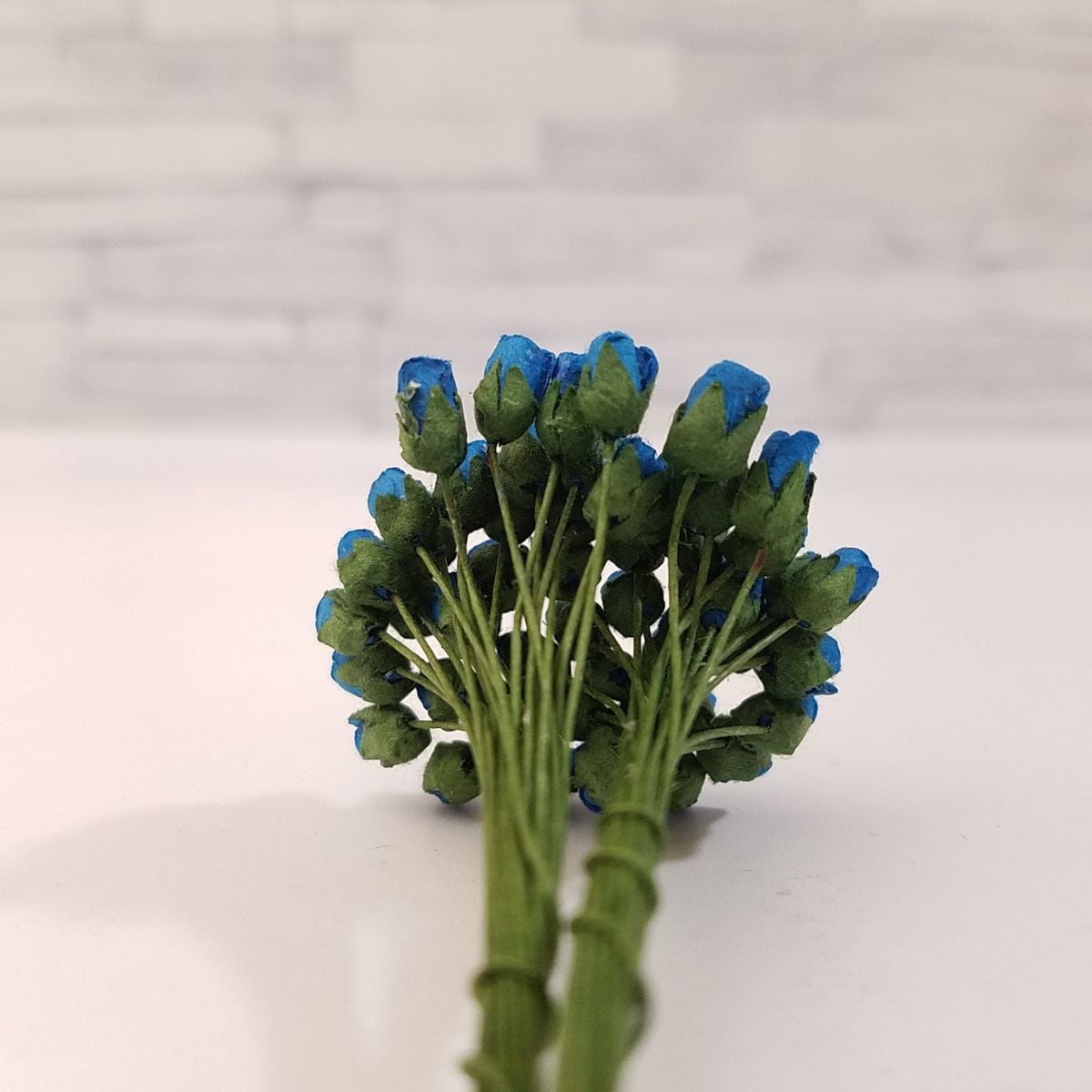 バラのつぼみ 約3-5mm（コバルト・ブルー #265）50本 ミニ造花 アート