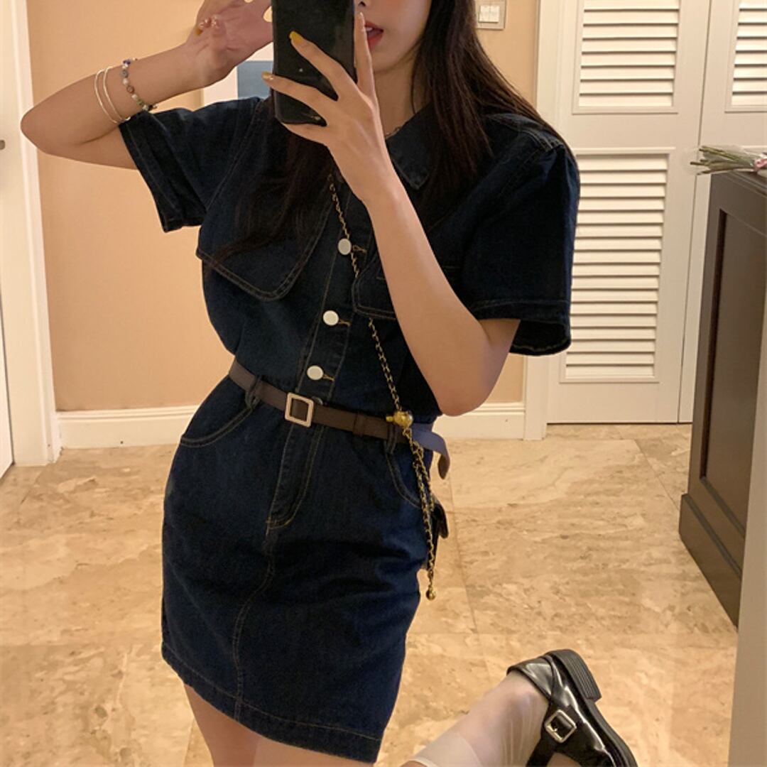 レディライ Lily デニムミニワンピースの通販 By ぽぽ S Shop リリーブラウンならラクマ Brown ジルスチュ