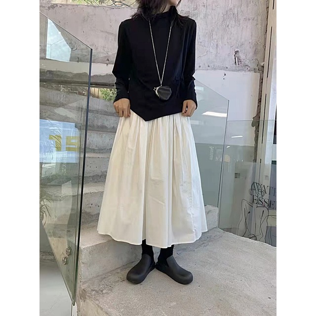Flared skirt with inner tulle C0202