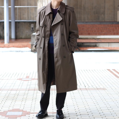 USA VINTAGE CLUBFELLOW WOOL COLLAR BELTED TRENCH COAT WITH WOOL LINER/アメリカ古着ウールライナー付襟ウールトレンチコート