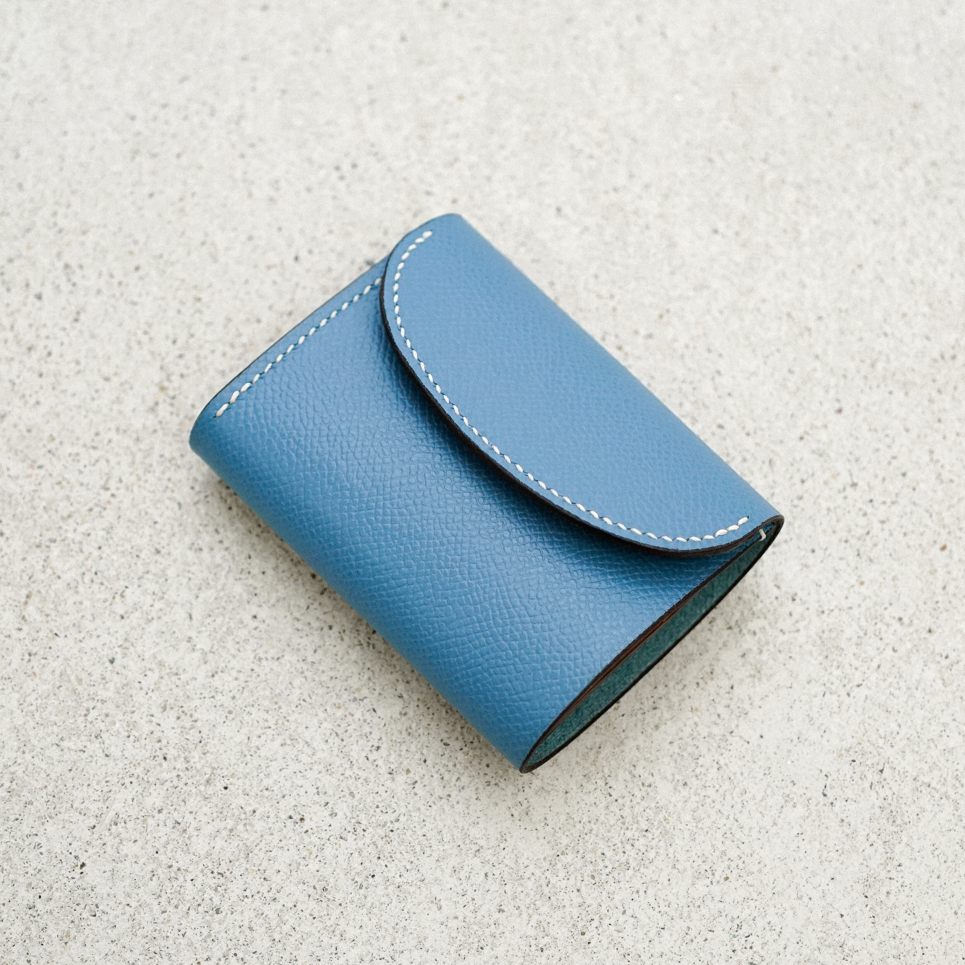 小物 STOCK LEATHER flap mini wallet Turquoise STOCK LEATHER flap mini wallet Turquoise