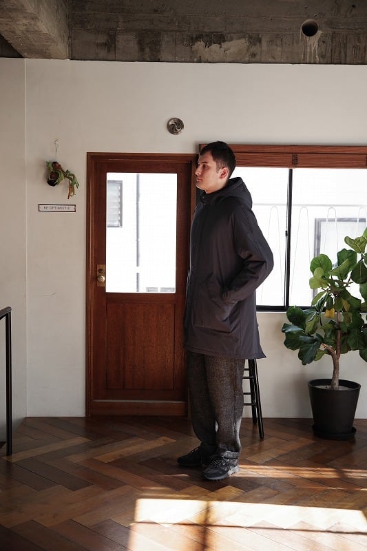 Nylon Padded Hoodie Coat