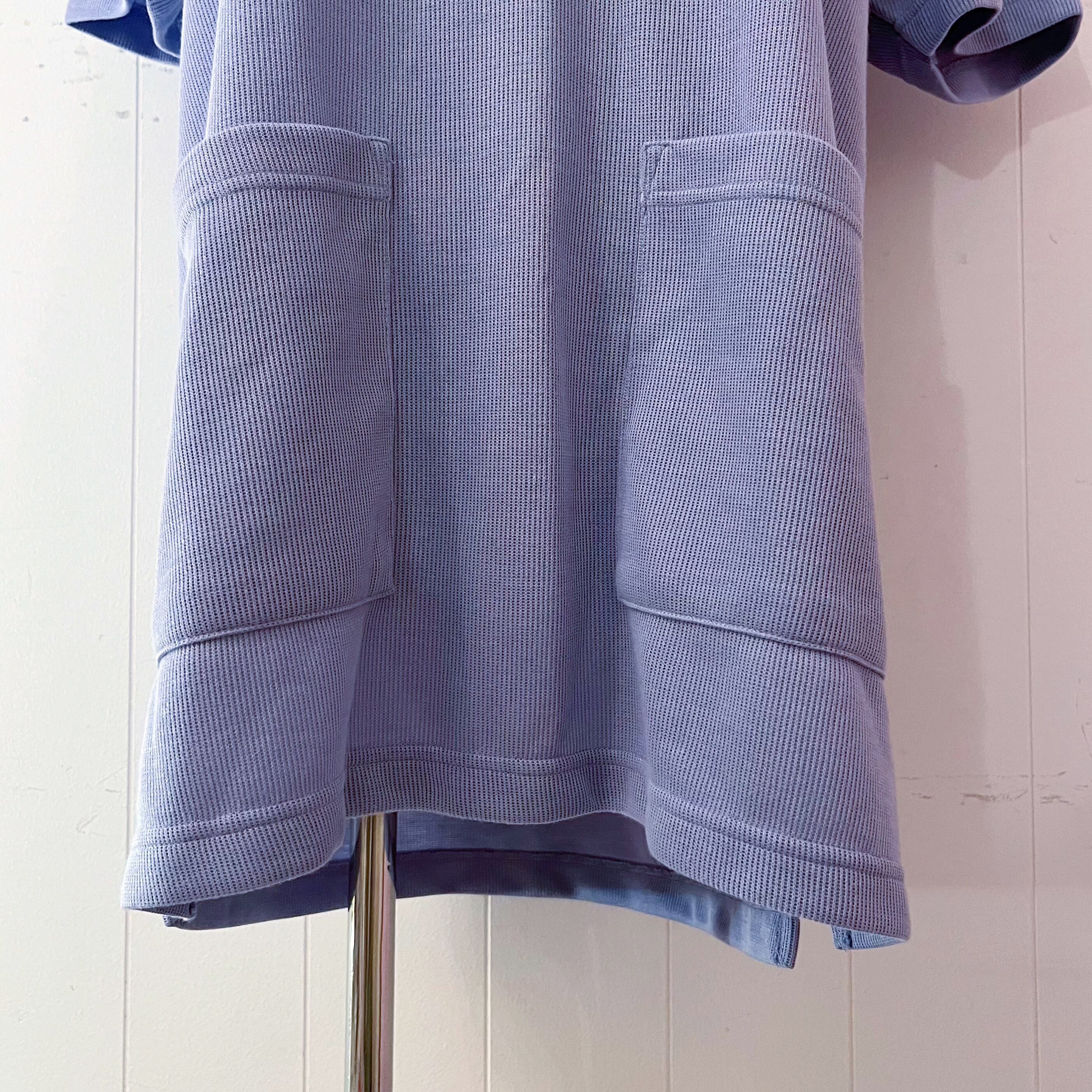 patchwork stitch knit T-shirt