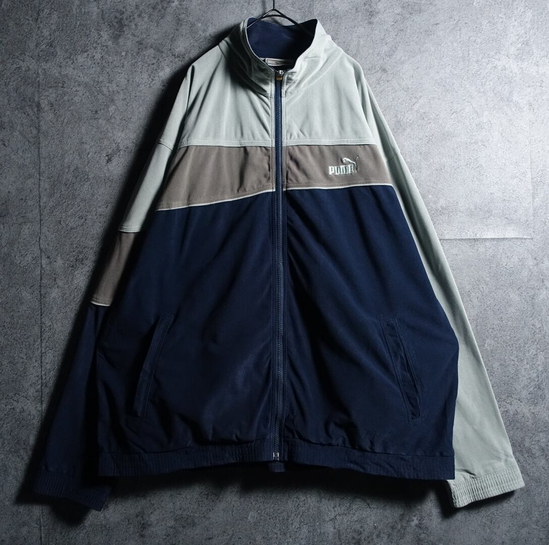 “PUMA” Multicolor Logo Embroidery & Switching Design Truck Jacket