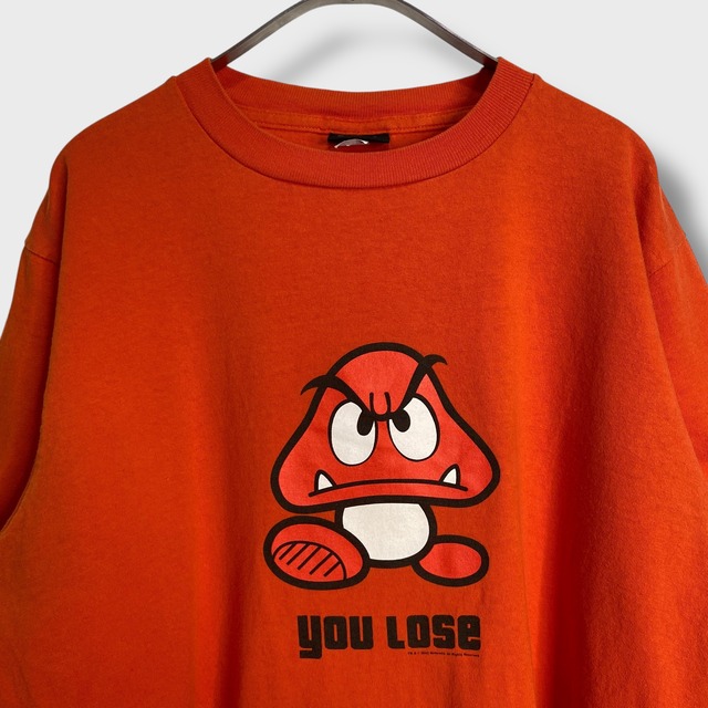 00s USA製　ニンテンドー　マリオ　クリボー　キャラクターTシャツ　L