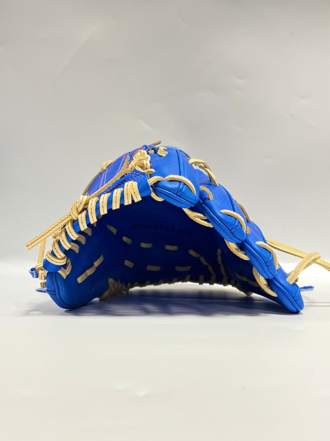 JUNNKEIｰジュンケイ　ミチイオリジナル店舗別注グラブ　硬式グローブ　右投げ用　JGｰ111A型　ブルー×ミルクブラウン・画像6