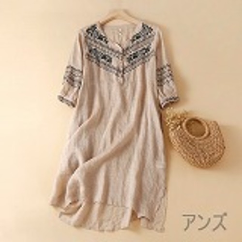 【春夏新作】ファッションワンピース♪アンズ/ホワイト/グレー3色展開◆#secmhn-200957