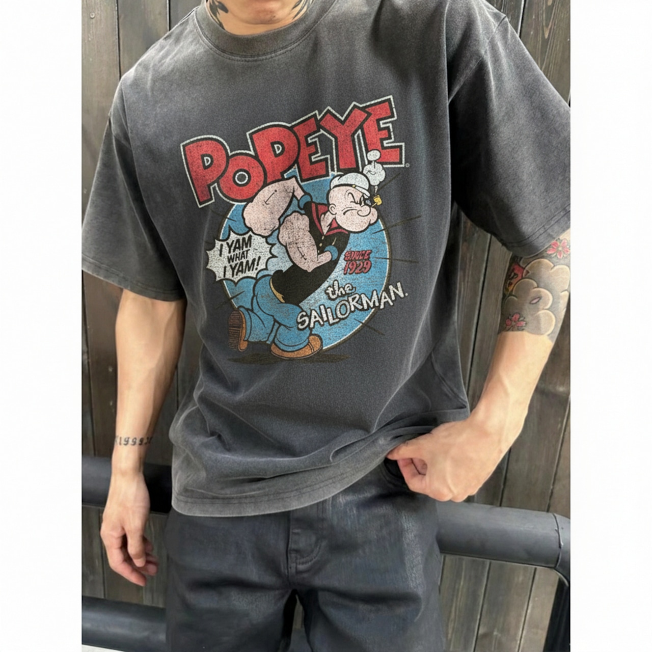 VINTAGE ストリート ポパイ Tシャツ T1848
