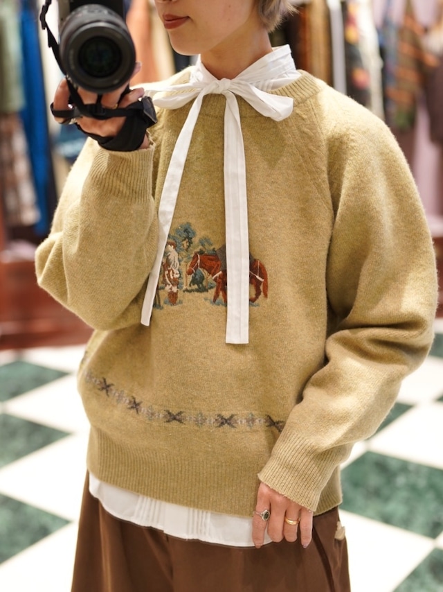 Vintage”Country Scene Knit“