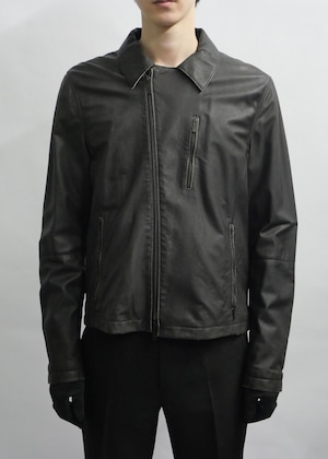 "ARMANI COLLEZIONI" lamb leather double zip jacket