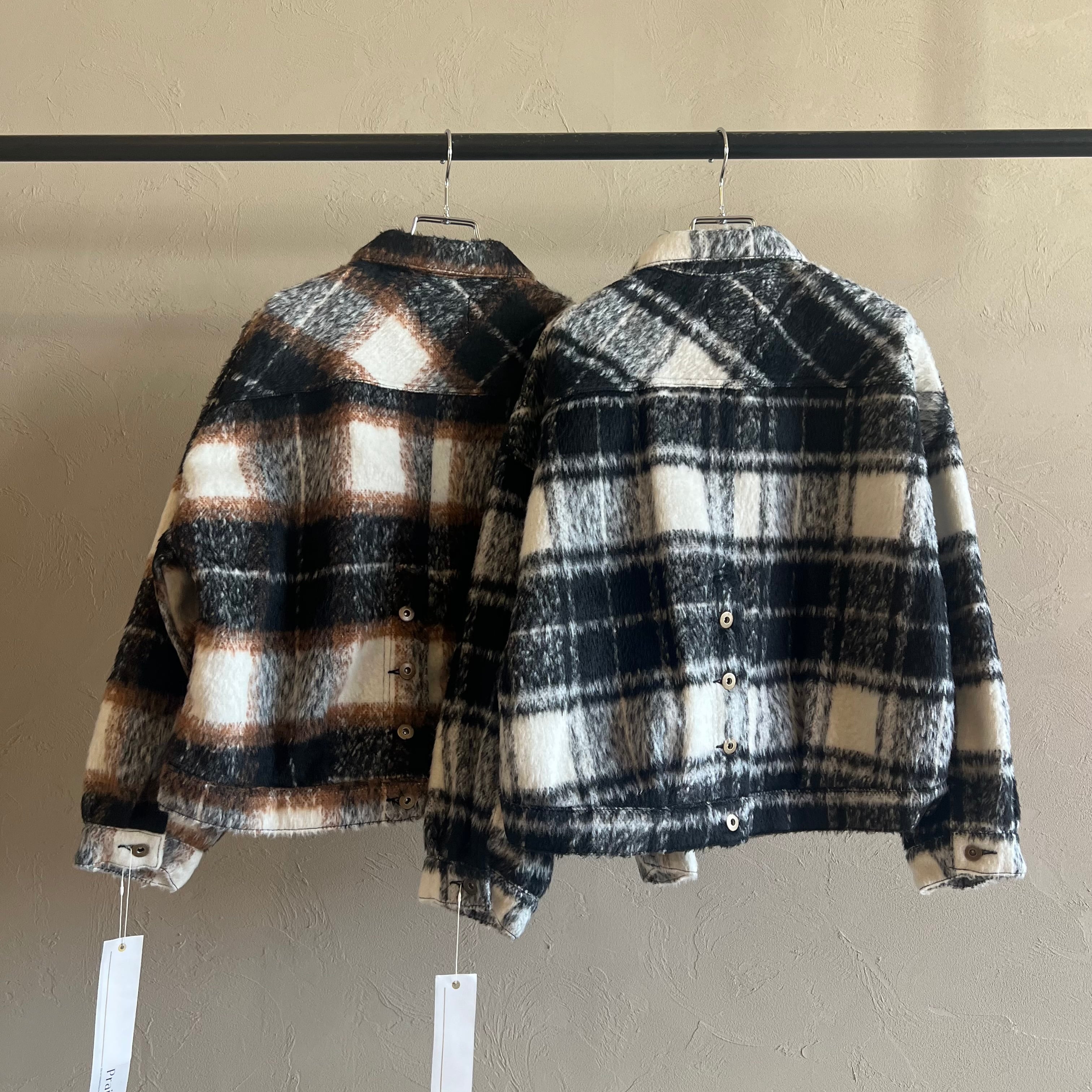 Praia 】シャギーチェックジャケットコート | valance 福井