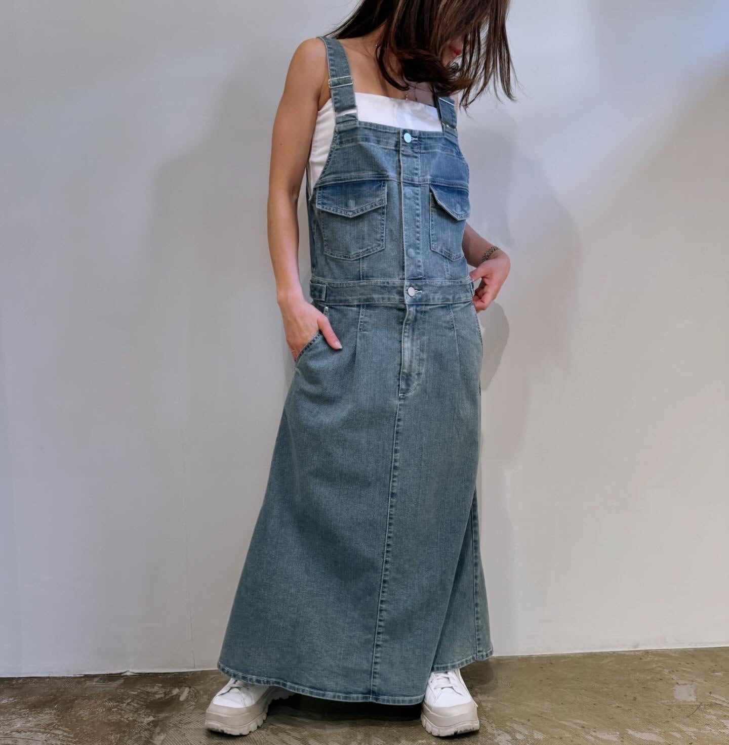 エイミーロウ eimeelaw Eimee Law デニムジージャンライクサロペット