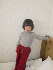 〖予約〗韓国子供服 / 26Autumn / YURE / ストライプモックTシャツ / キッズ服 *1~4*