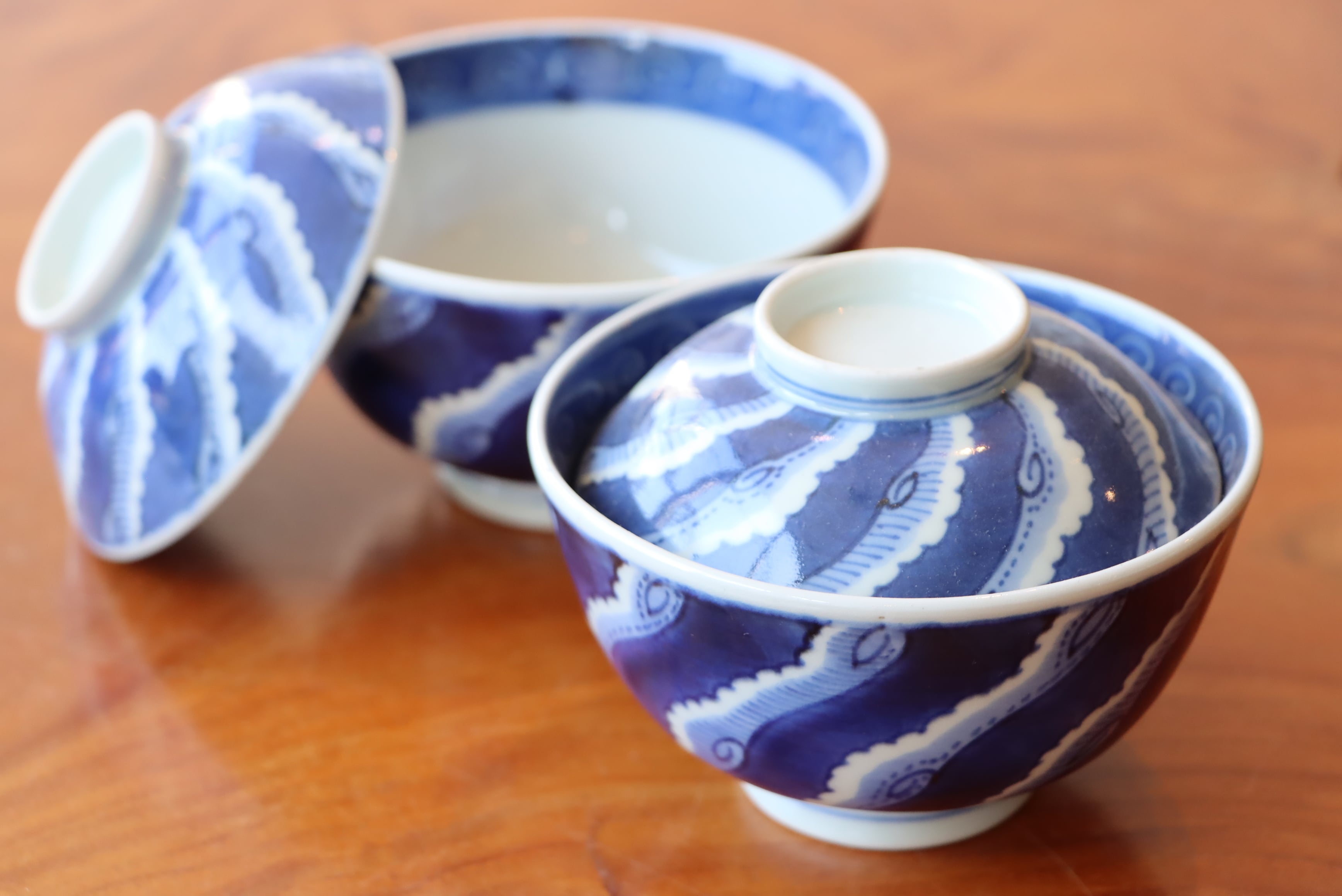蓋茶碗 伊万里焼 染付 | (有)新原美術