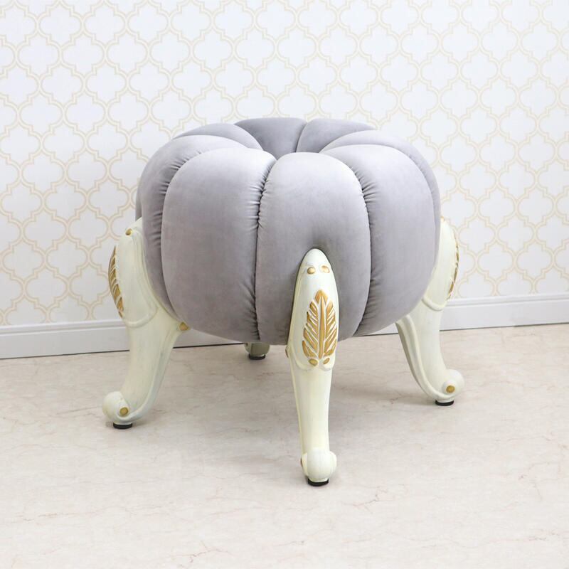パンプキンスツール ライトグレー 白脚 RE244008