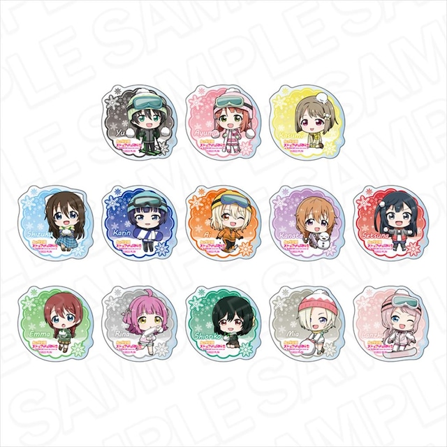 ラブライブ!虹ヶ咲学園スクールアイドル同好会 アクリルバッジ 冬遊び デフォルメ ver BOX 全13種
