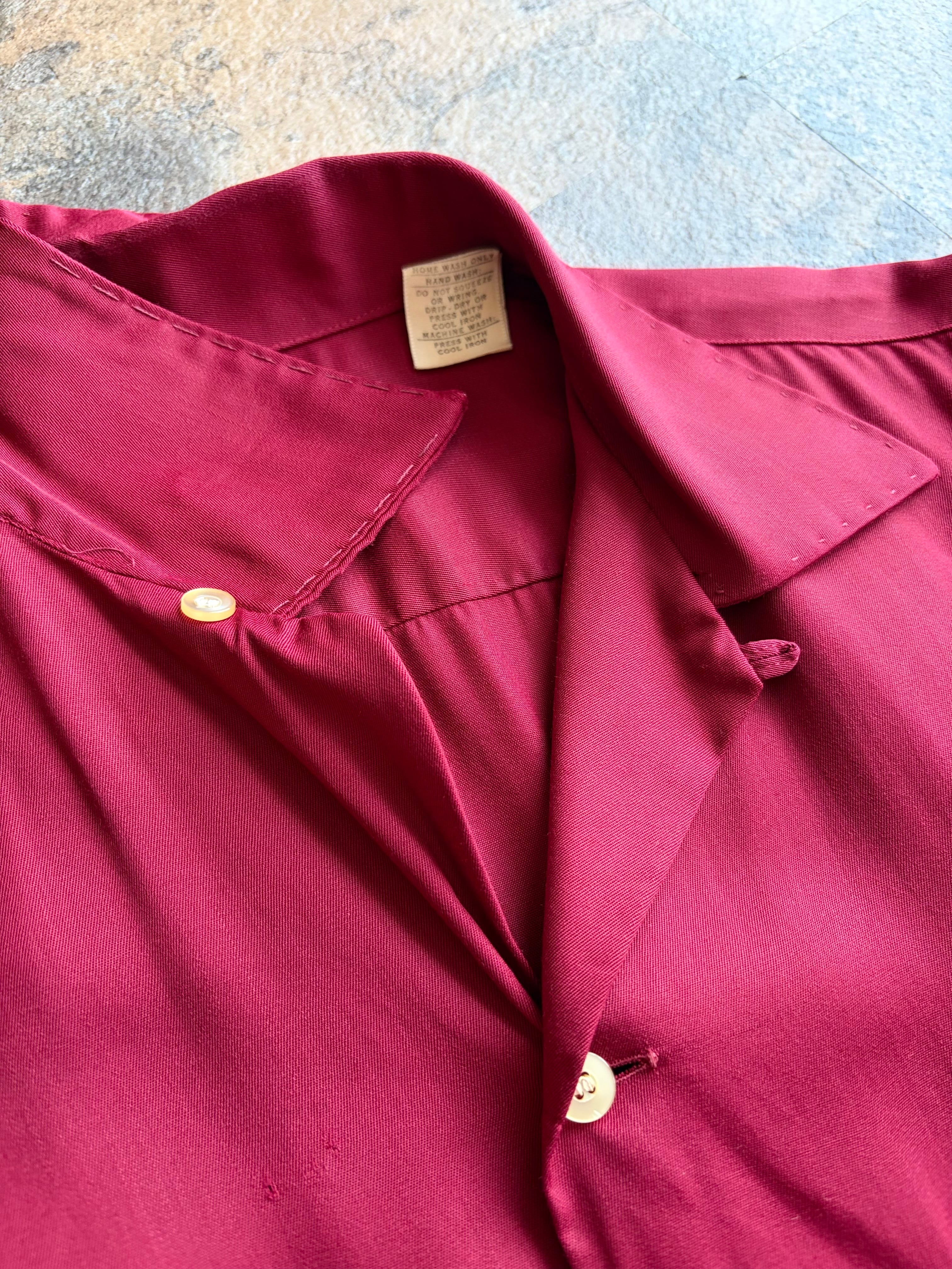 50-60s ARROW “GABANARO” レーヨンギャバジン 開襟 シャツ | enishi