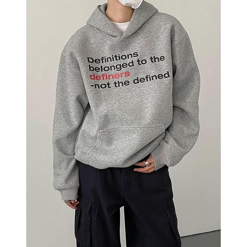 message print pullover hoodie oversized mr0627