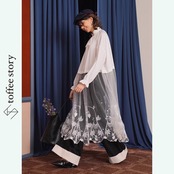純白の夢幻：芸術的な刺繍レースのワンピース　《C0196》