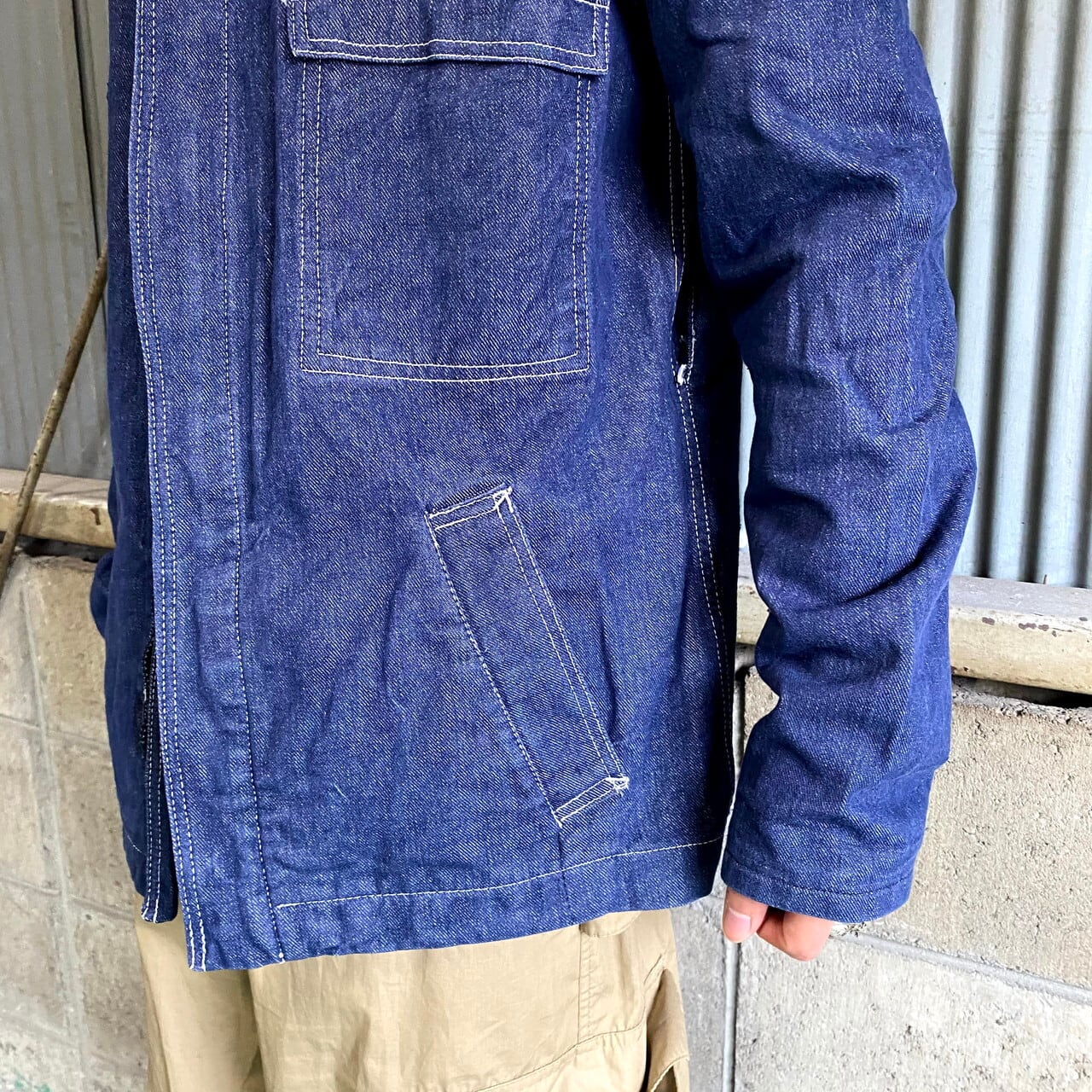 80年代 GUY LEROY デニム ユーロワークジャケット メンズL相当