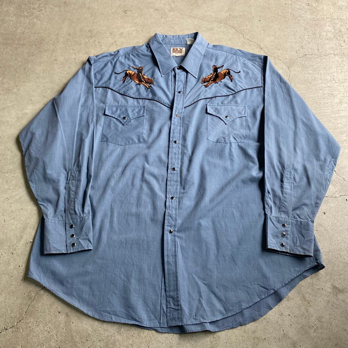 ELY CATTLEMAN 70年代 ウエスタンシャツ XXL ブラック