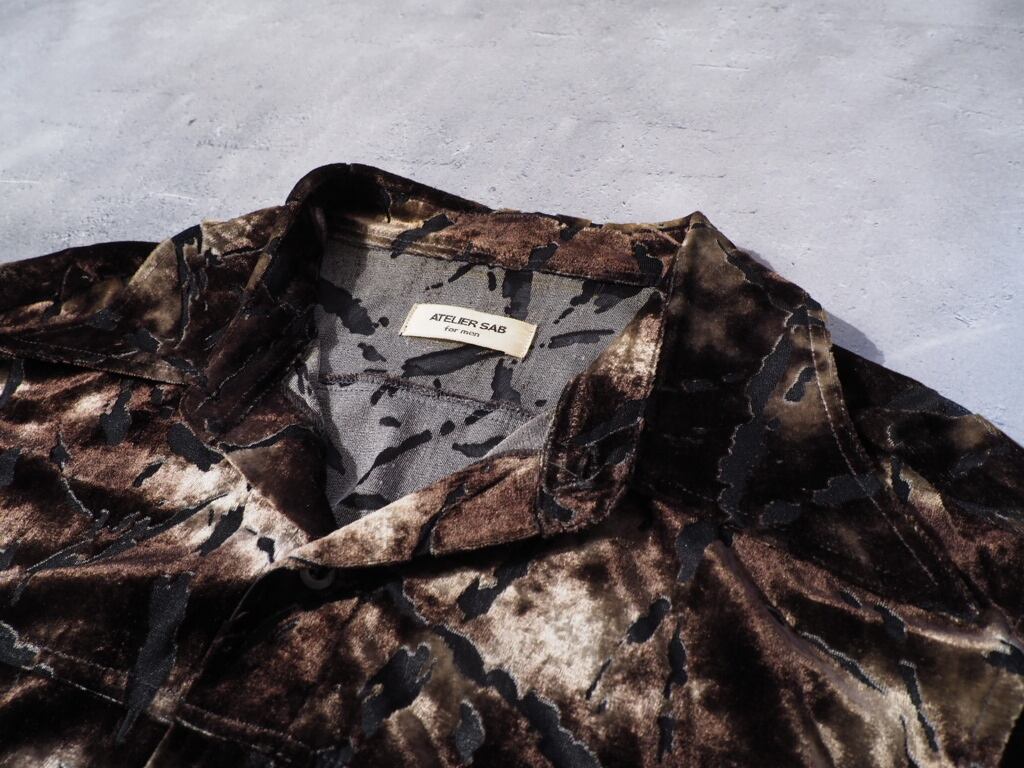 1990s Atelier sab see-through vintage velours shirt