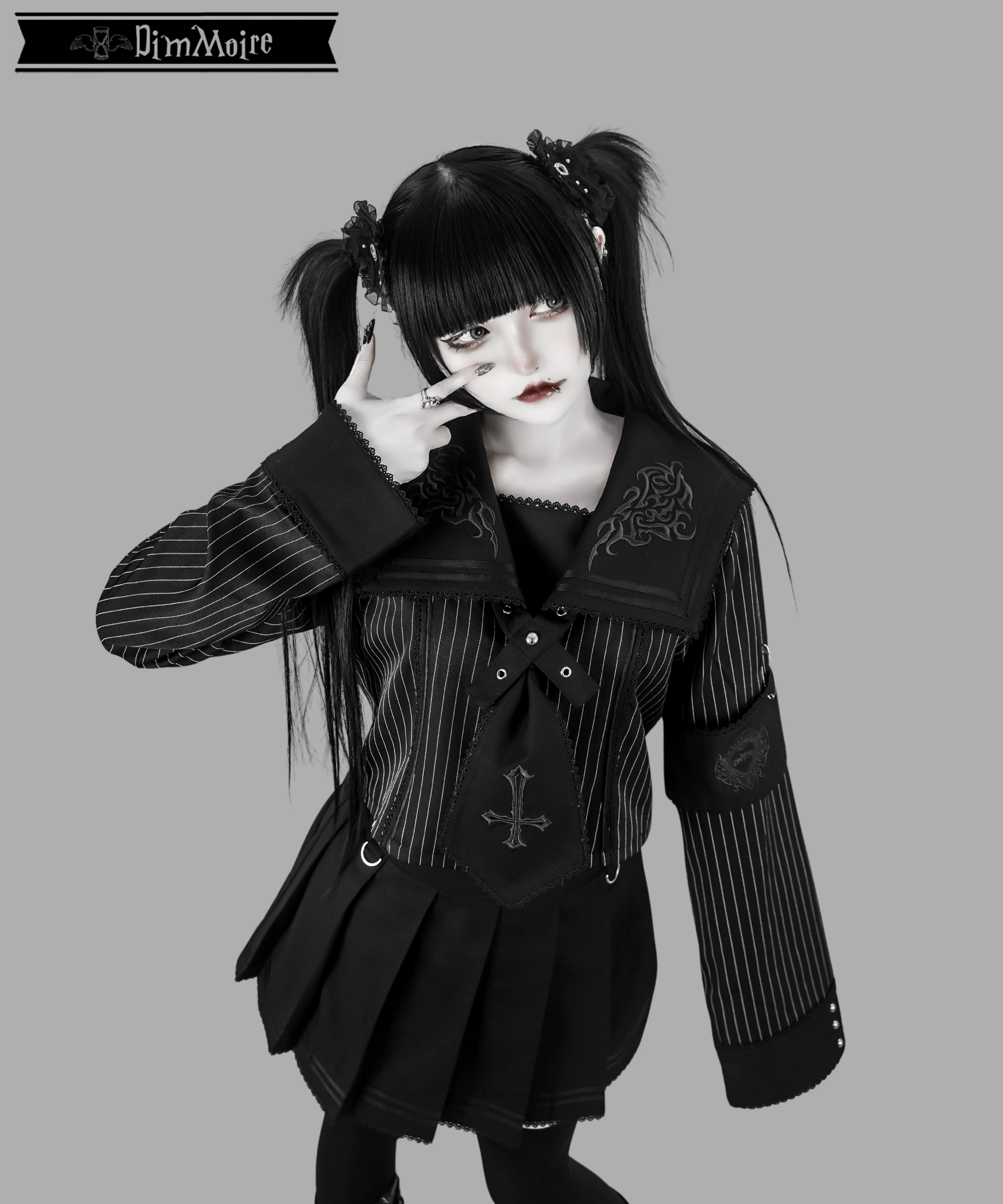 Dimmoire ディムモアール ニットジャージトップス Black 黒 Dimmoire 