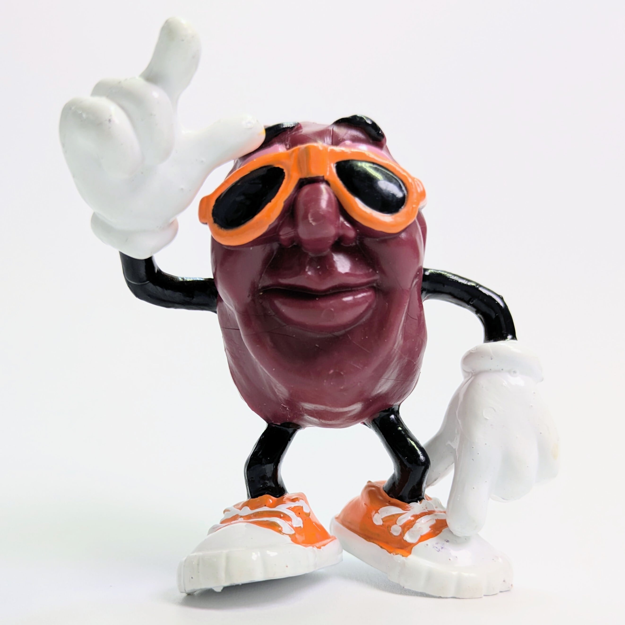 ☆VINTAGE☆【California Raisins(カリフォルニアレーズン)】 1987-1988 Justin X. Grape & Ben Indasun PVC Mサイズ2体SET 〚アメリカン雑貨 アメトイ〛