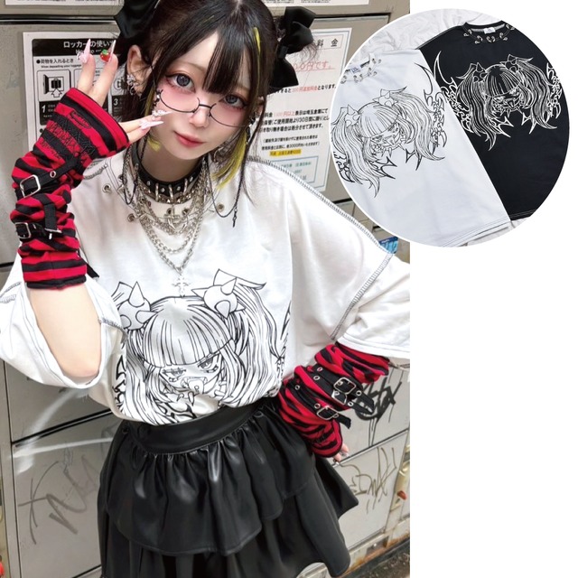 トライバルGIRLピアスTシャツ