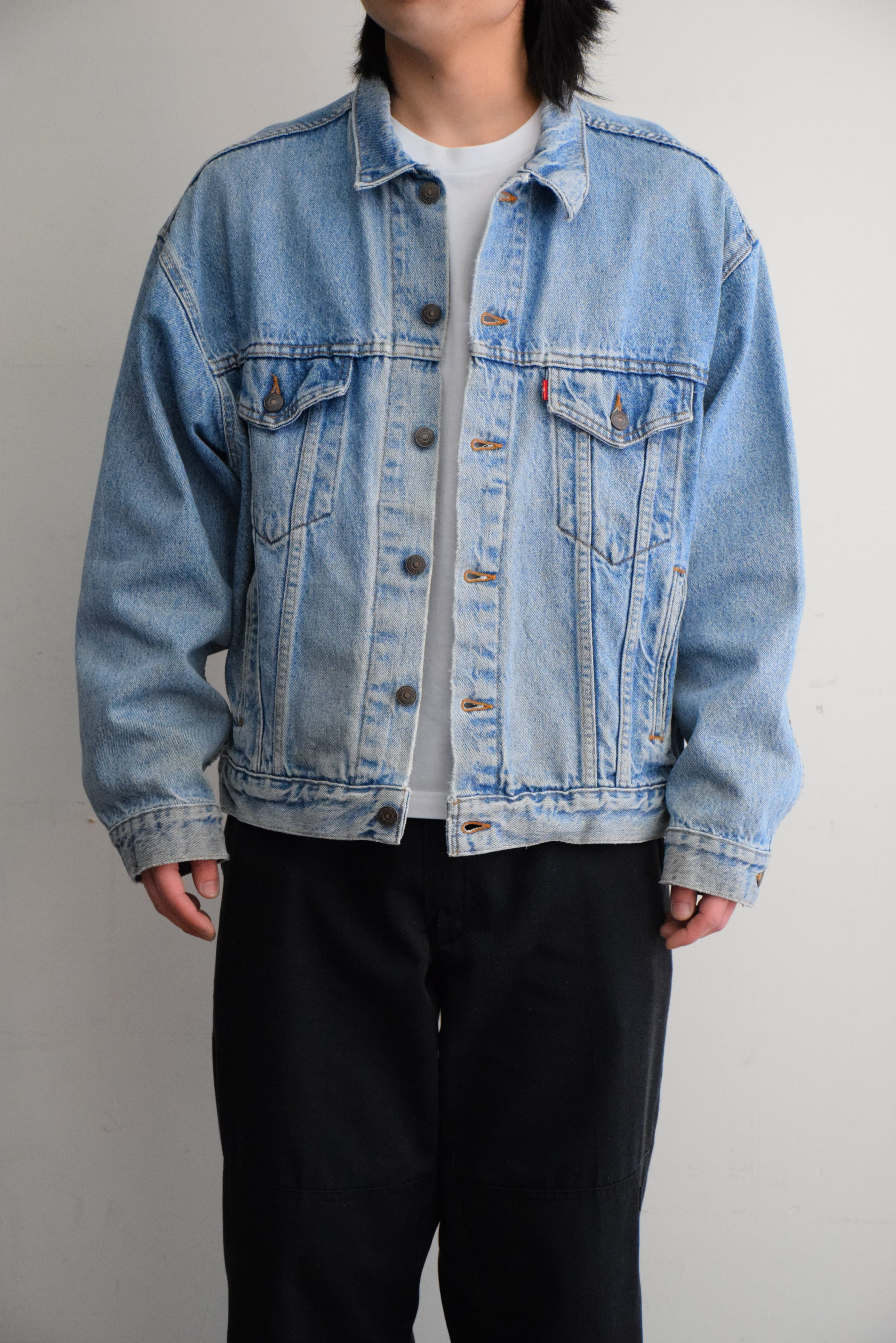 90's USA製 Levi's 70507 デニムジャケット メンズL ライトブルー G