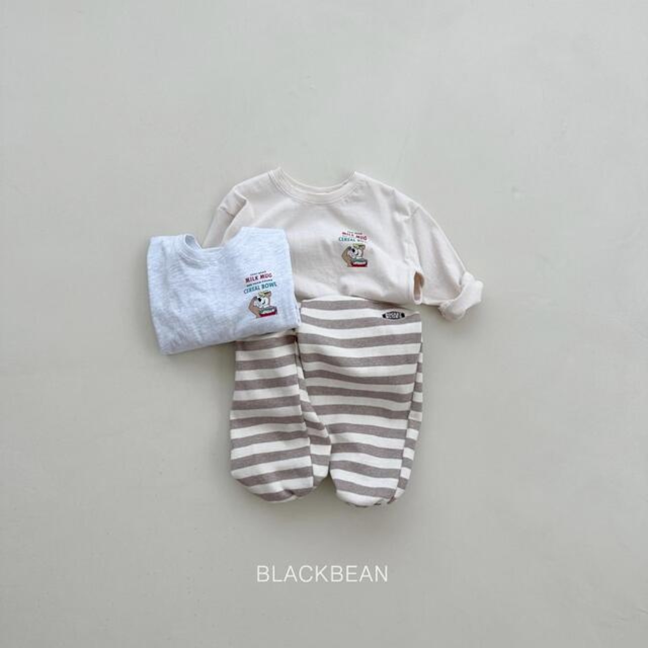 【BLACK BEAN】シリアルロンT クリーム 80~110cm 241007 - 10