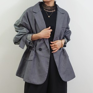 バックデニムテーラードジャケット