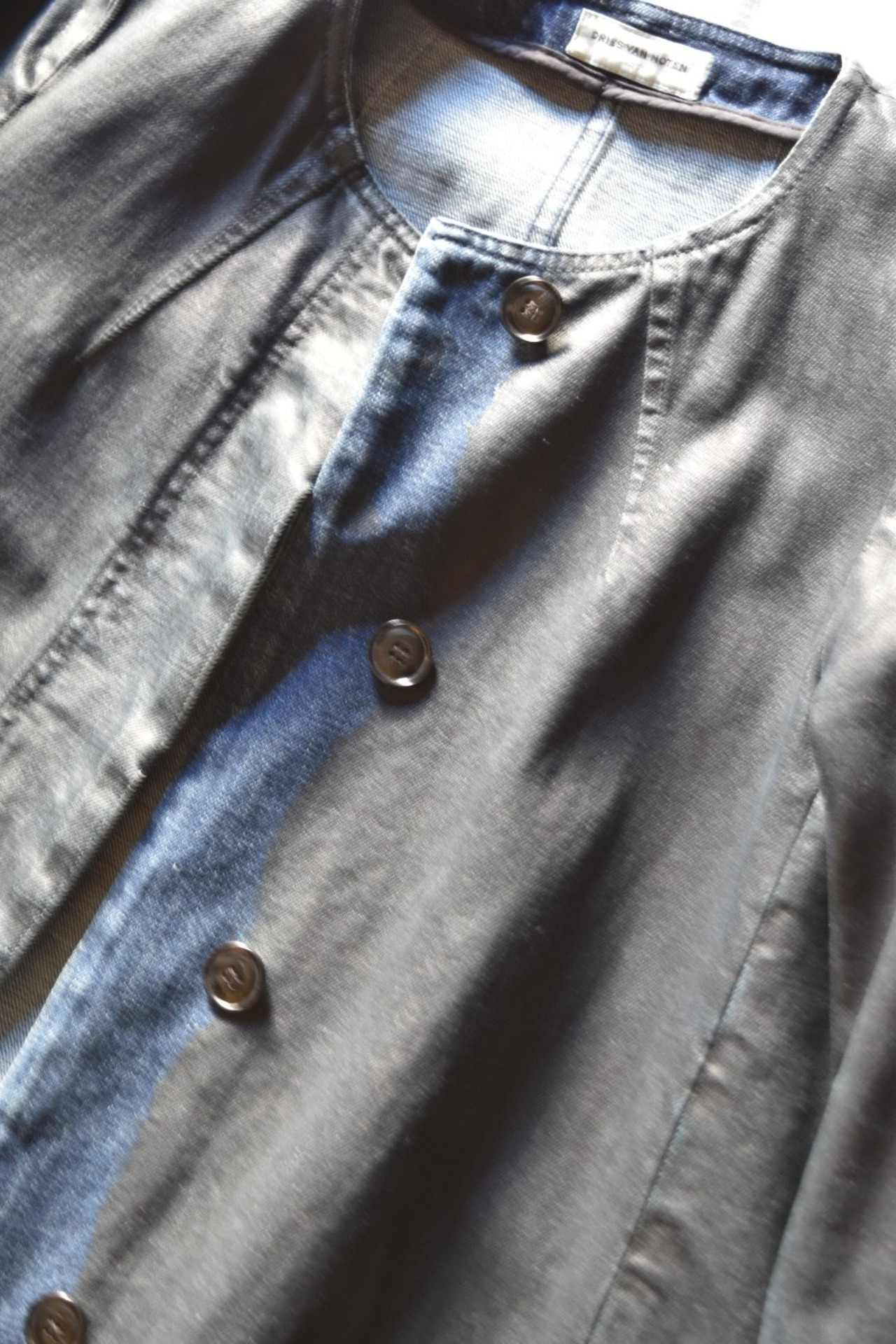 "DRIES VAN NOTEN" Denim coated coat