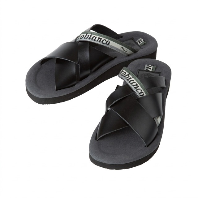 Orobianco KURAMAE2 [ Oversize Cross Sandal ] BLK/GRY