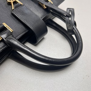 SAINT LAURENT サンローラン カバス レザー ショルダーバッグ 黒 A-13849