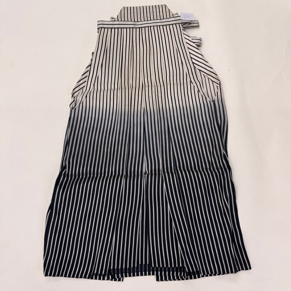 袴 行灯袴 男袴 紐下丈88cm L size 男性用袴 成人式袴 黒 白 銀 中古 6721