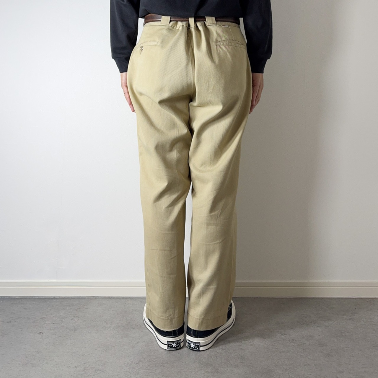80s Dickies 874 work pants "made in USA" beige W37L26相当 古着 - 18