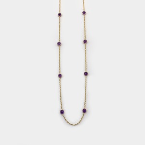 14K Yellow Gold With Amethyst Necklace 