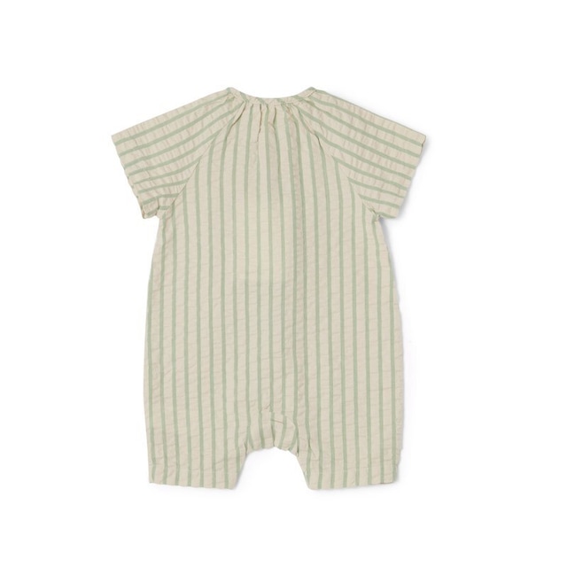 Stripe Emerald Onesie Baby / garbo&friends    [ ガルボアンドフレンズ ベビー服 ロンパース 出産準備]