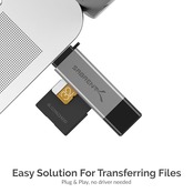 SABRENT USB 3.2 Gen 1とUSBタイプC OTGカードリーダー SD, SDHC, SDXC, MMC/マイクロSD、T-Flashに対応（CR-BCA2）