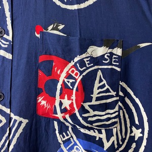 CASTELBAJAC sylvester cat print rayon shirt