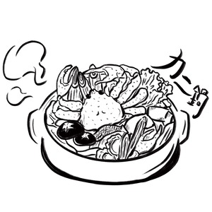 カニ鍋 おもしろTシャツ os87 食べ物 鍋 冬