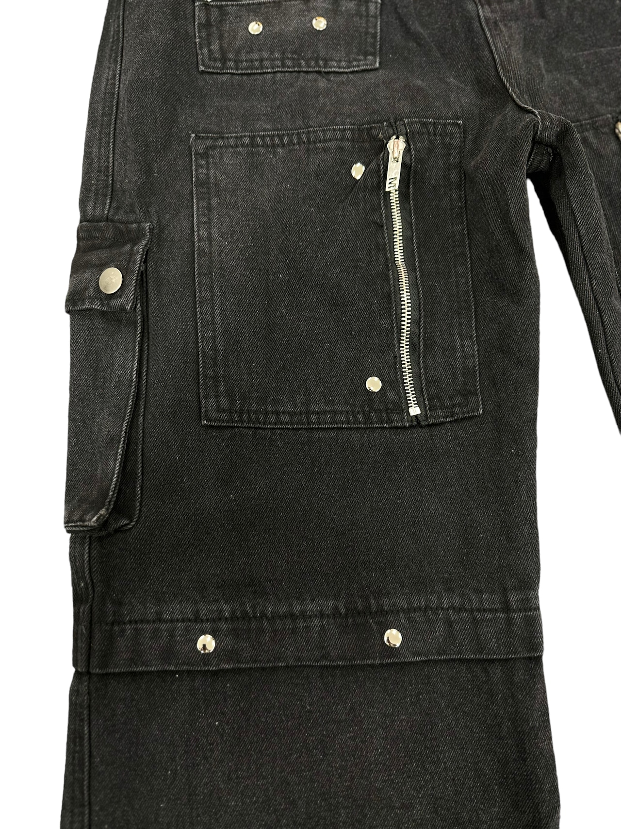 【LOVE KILLER 】【CUSTOM】vintage studs zip wide denim