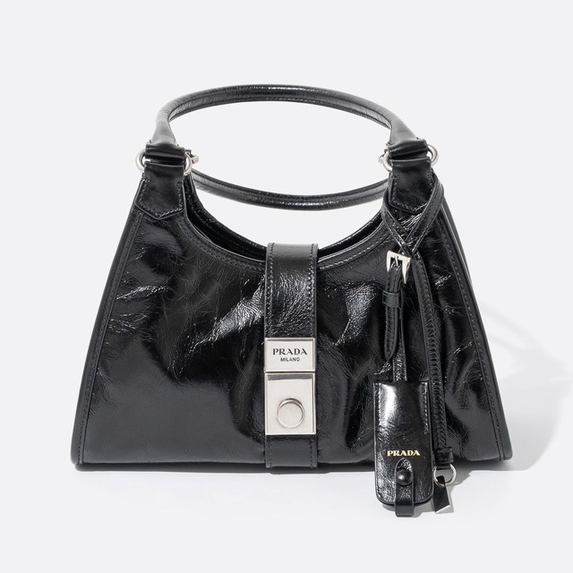 PRADA スモール レザー トートバッグ ブラック