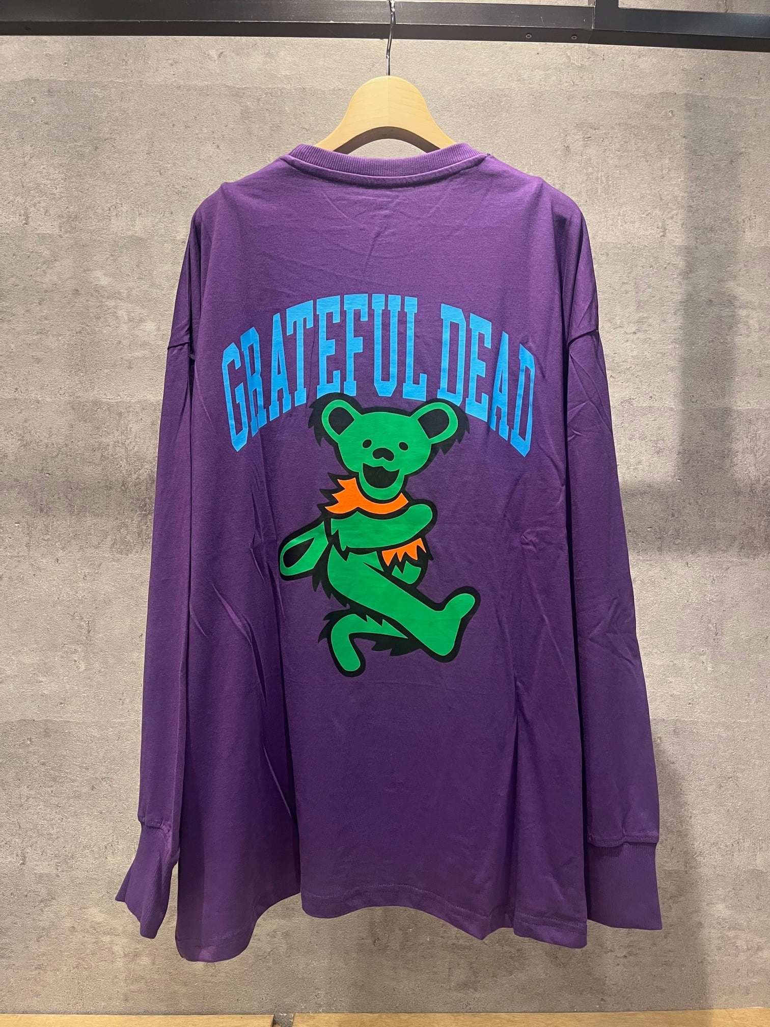 【パープル】bearbackプリントロンtee