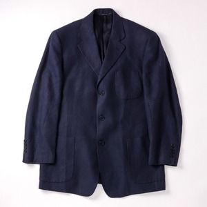 【極美品】BROOKS BROTHERS special linen Jacket navy blazer about size41 made in ITALY ／ブルックス ブラザーズ  高級生地 リネン ネイビー ブレザー 紺ブレ ジャケット サイズ41  実寸ML程度 定価約16万 イタリア製 三つボタン