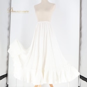 フラメンコ 衣装 ペチコート ファルダ スカート 白 無地 レース 軽い 薄い 重ね着 インナー レッスン 練習 ホワイト系 おしゃれ ダンス インナー 重ね着 練習用 衣装 レディース