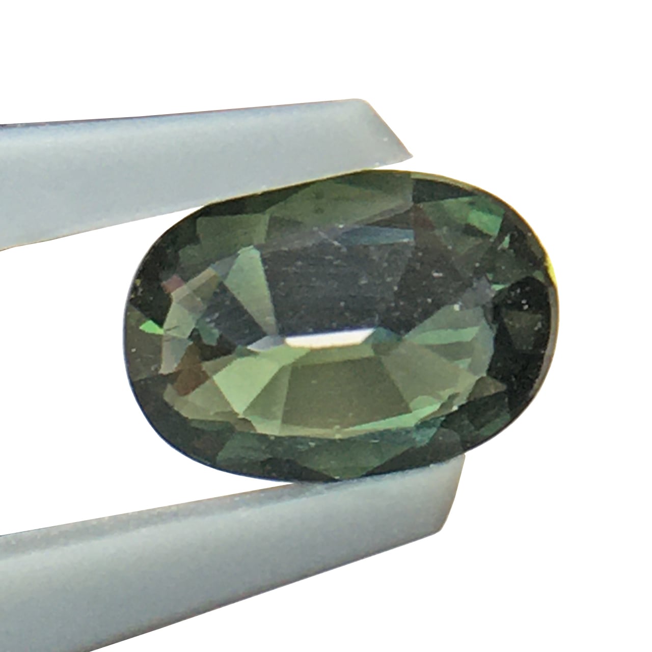 【冬バーゲン★特別送料無料!】 グリーンサファイア 0.85ct オーバルカット ルース 裸石 <鑑別 サファイア